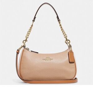 Coach Teri Sandy Beige Colorblock Shoulder Bag
